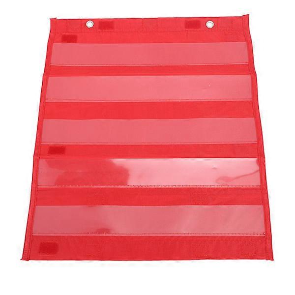 Magnetic pocket chart 5 rows transparent schedule pocket chart for homeschool classroom activities red