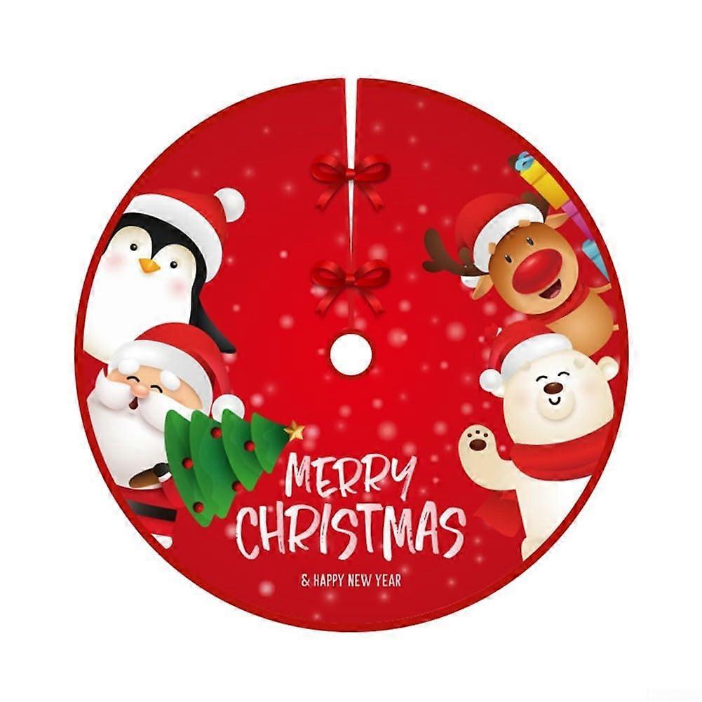 Playful Design Christmas Tree Skirt made from materials, adds a touch of whimsy to your festive setup (01)