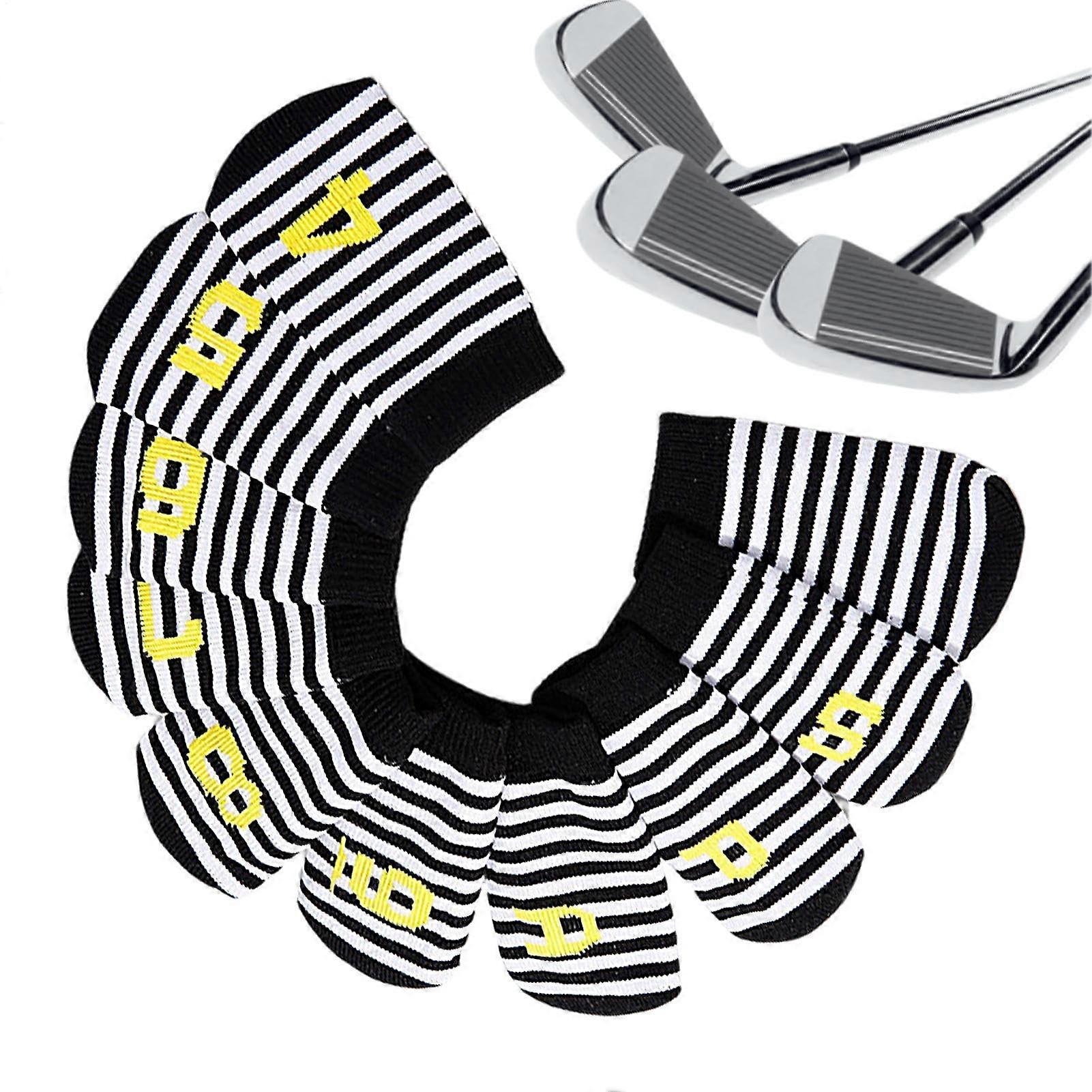 Golf club headcovers 10piece knitted set Sockstyle protectors with number tags