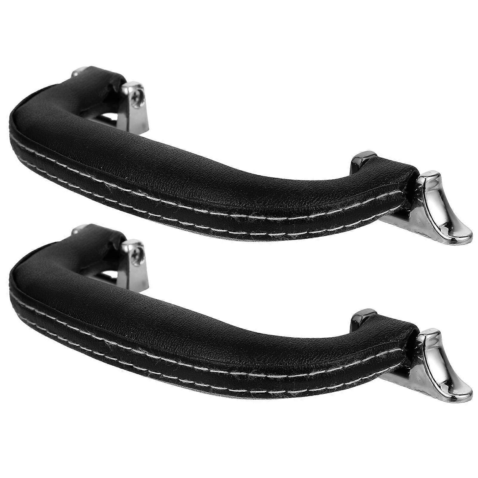 Luggage Handle Grip For Suitcase Travel Leather Rectangular 2Pcs