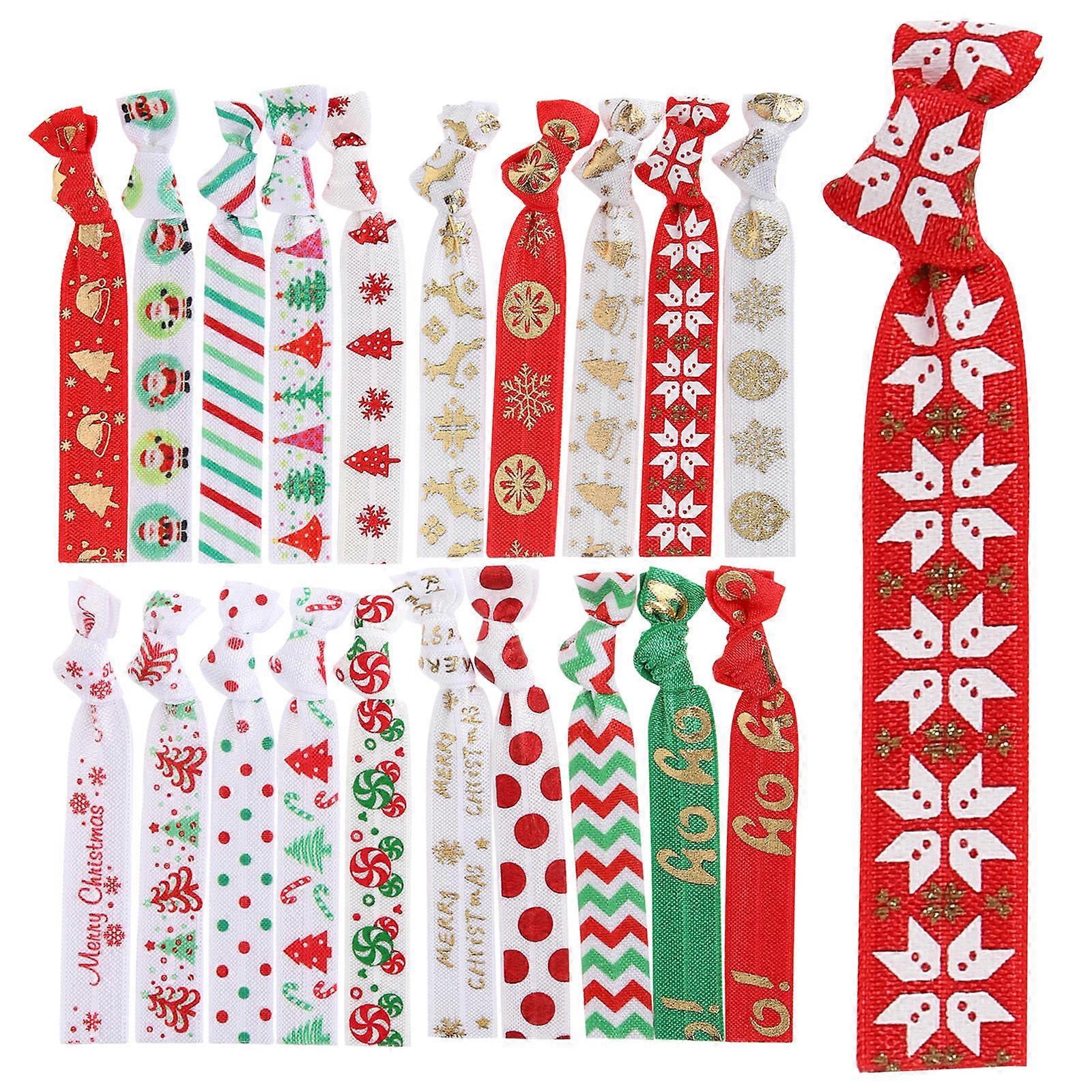 אביזרי שיער למסיבת חג המולד 20 יחידות מגוון צבעים מחזיקי קוקו מסוקסים עיצוב שיער לנשים בנות