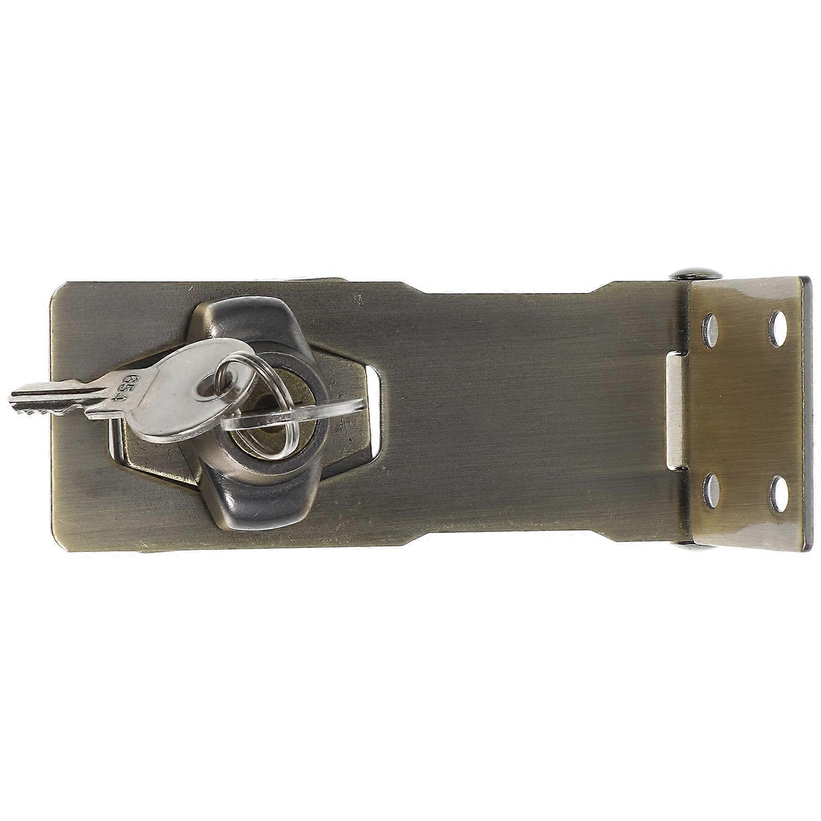 Hasp Latch Padlock Security Protection For Drawers Iron Material 1Set