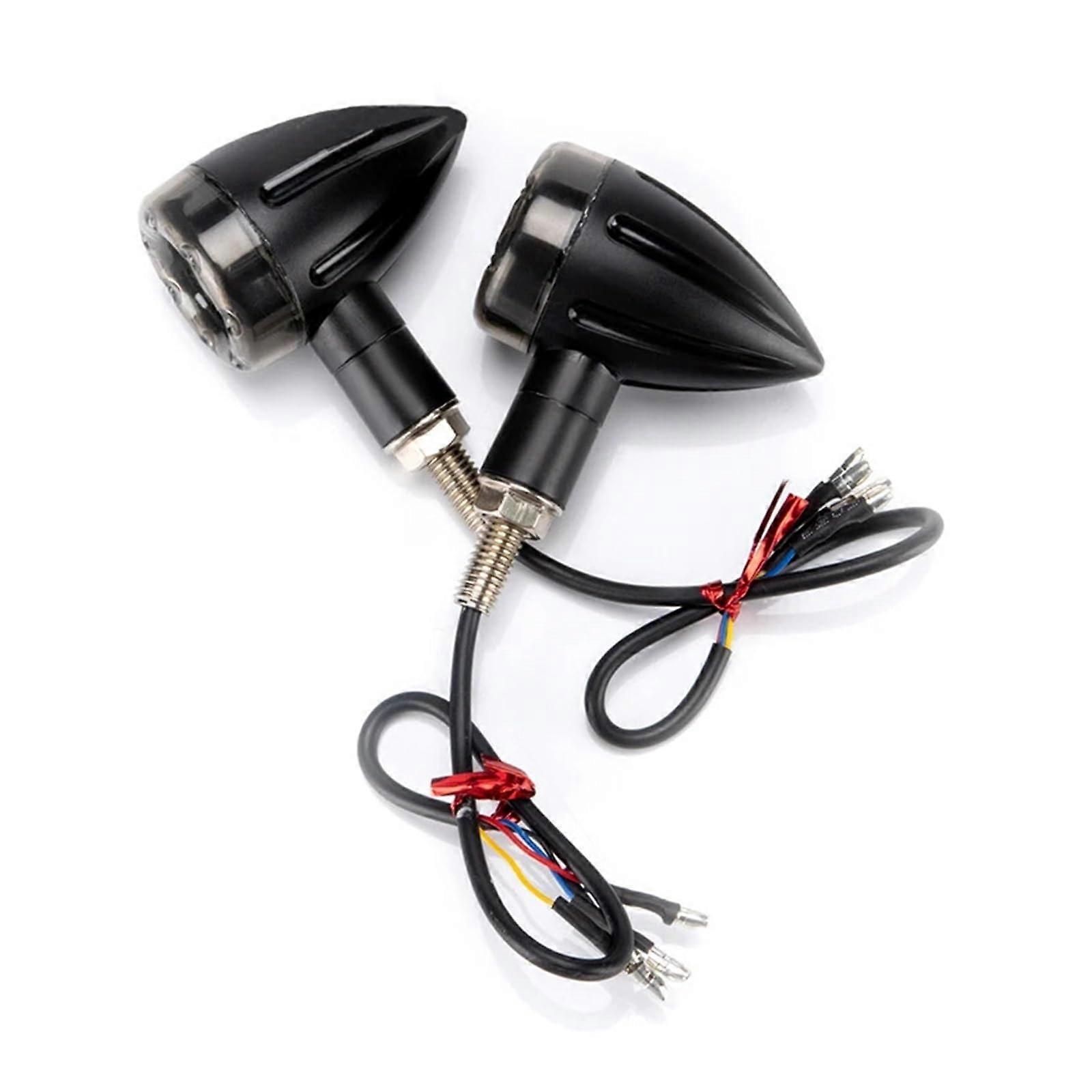 Stop Rear Light 2 Pieces Motorcycle Tail Light Model L Daytime Running Light Indicator Brake Plastic Refit Accessories