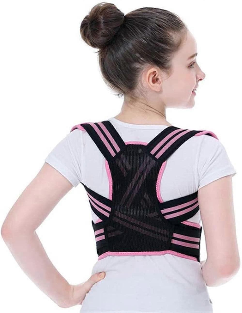 The Restored Spinal Support Under Clothes for Kyphosis Chest Slouching and Humpback Pink Medium Efficiency