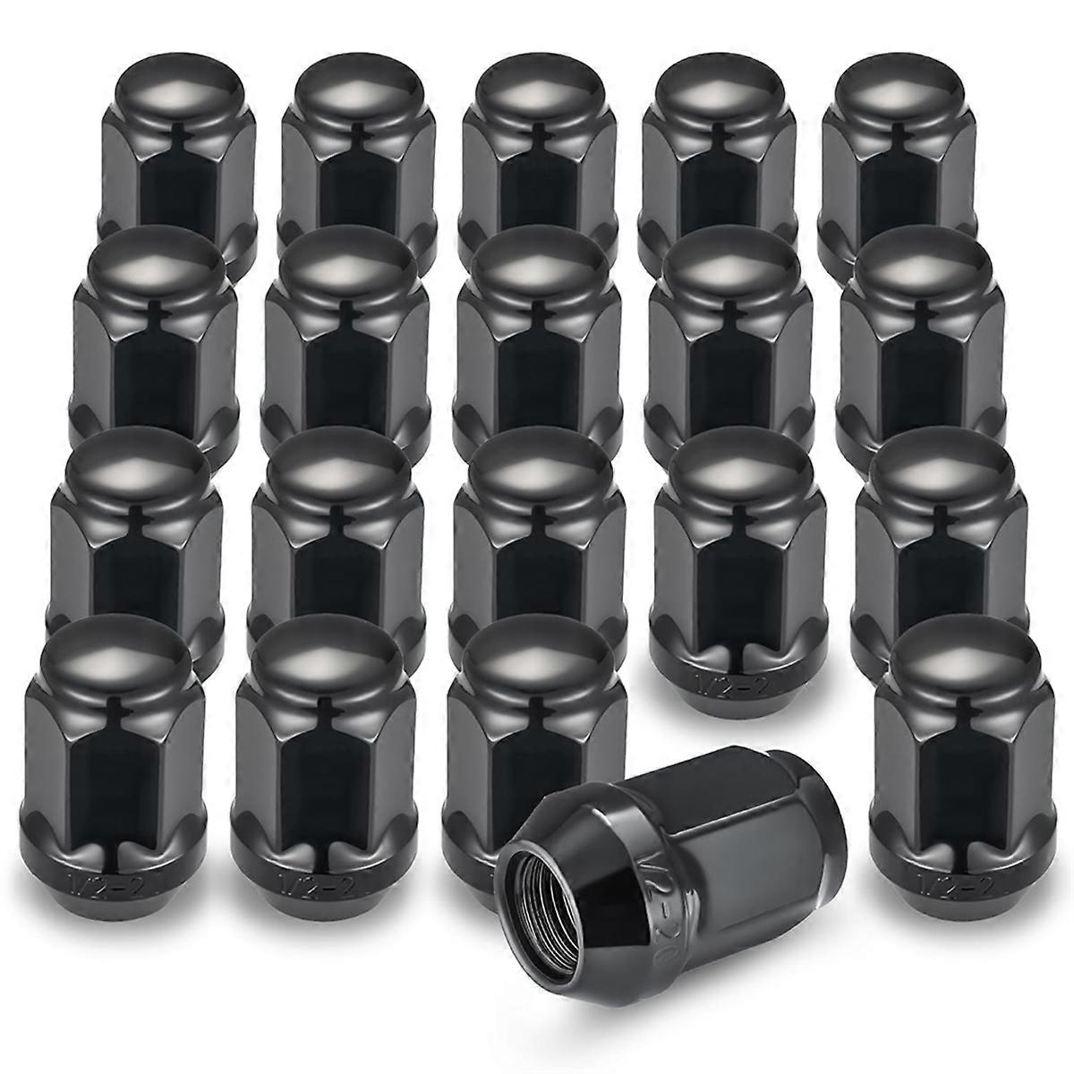 20pcs 1/2in-20 Lug Nut Set, Closed End Raised Wheel Lug Nuts,Wheel Nuts for Part Number Wheels A