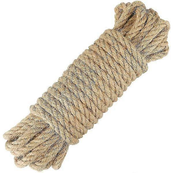 Handmade Jute Thread Twisted Hemp Rope 10mm Thick For Decoration
