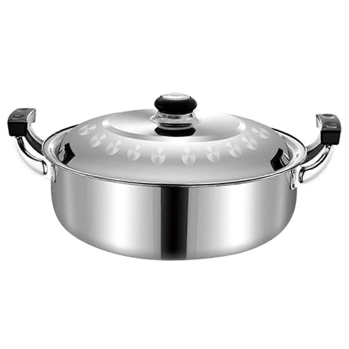 Hotpot With Divider - Dual-Flavor Non-Stick Pot For Home Use, Multifunctional, Heat-Resistant, Non-Slip Base