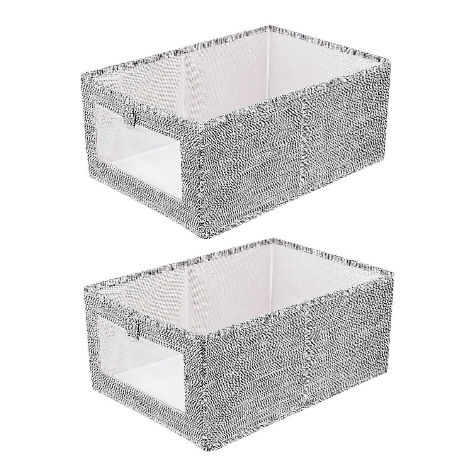 Here's a well structured product description for your item:
**2pcs Grey Folding Sundries Organizer Basket Storage Box – Versatile & Space Saving