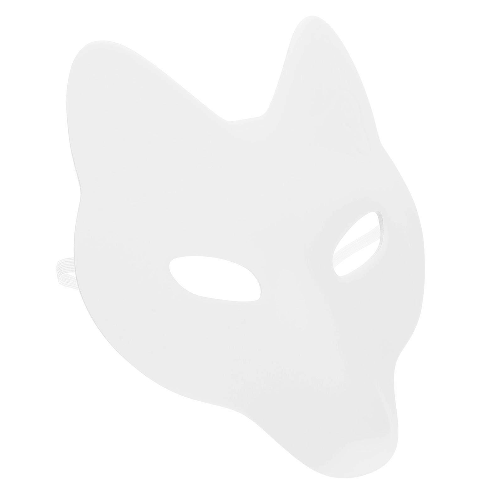 DIY Blank Mask for Party Use Paintable White PU Mask One Size Fits Most for Masquerade Costume