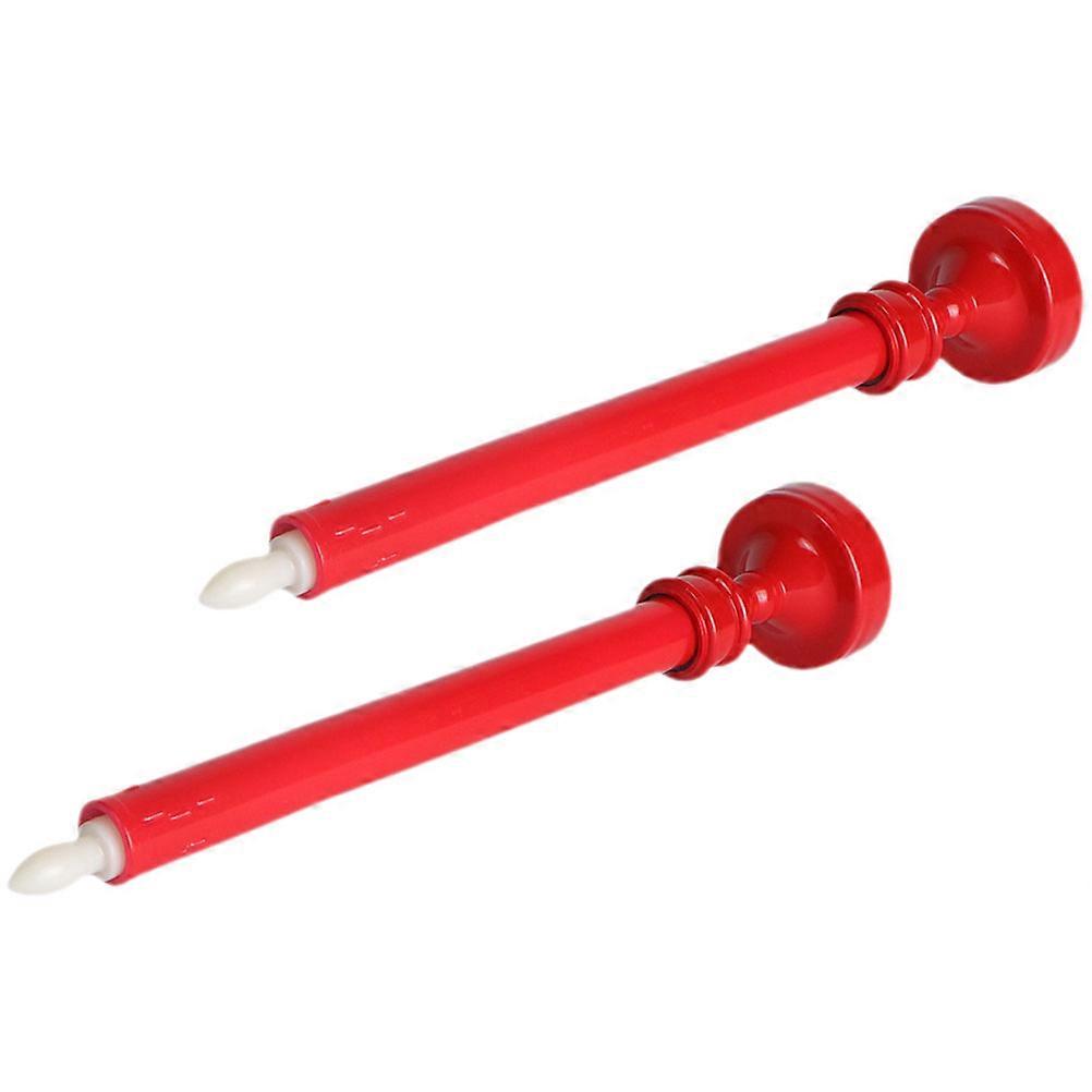 Warm LED Candle Lights with Remote Control for Decoration Reusable Red Taper Candles 2 Pieces