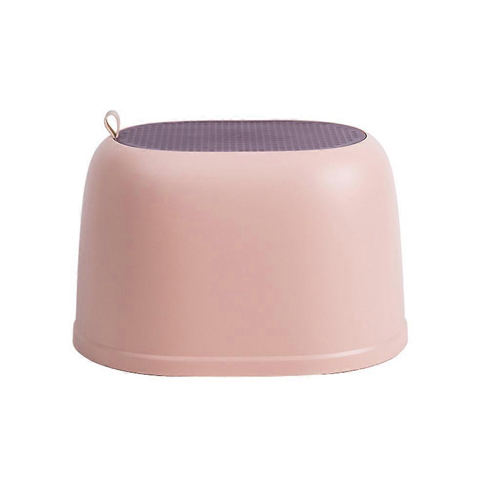 Portable Bathroom Bench for Kids and Adults with AntiSlip Design Made of PP Material Pink