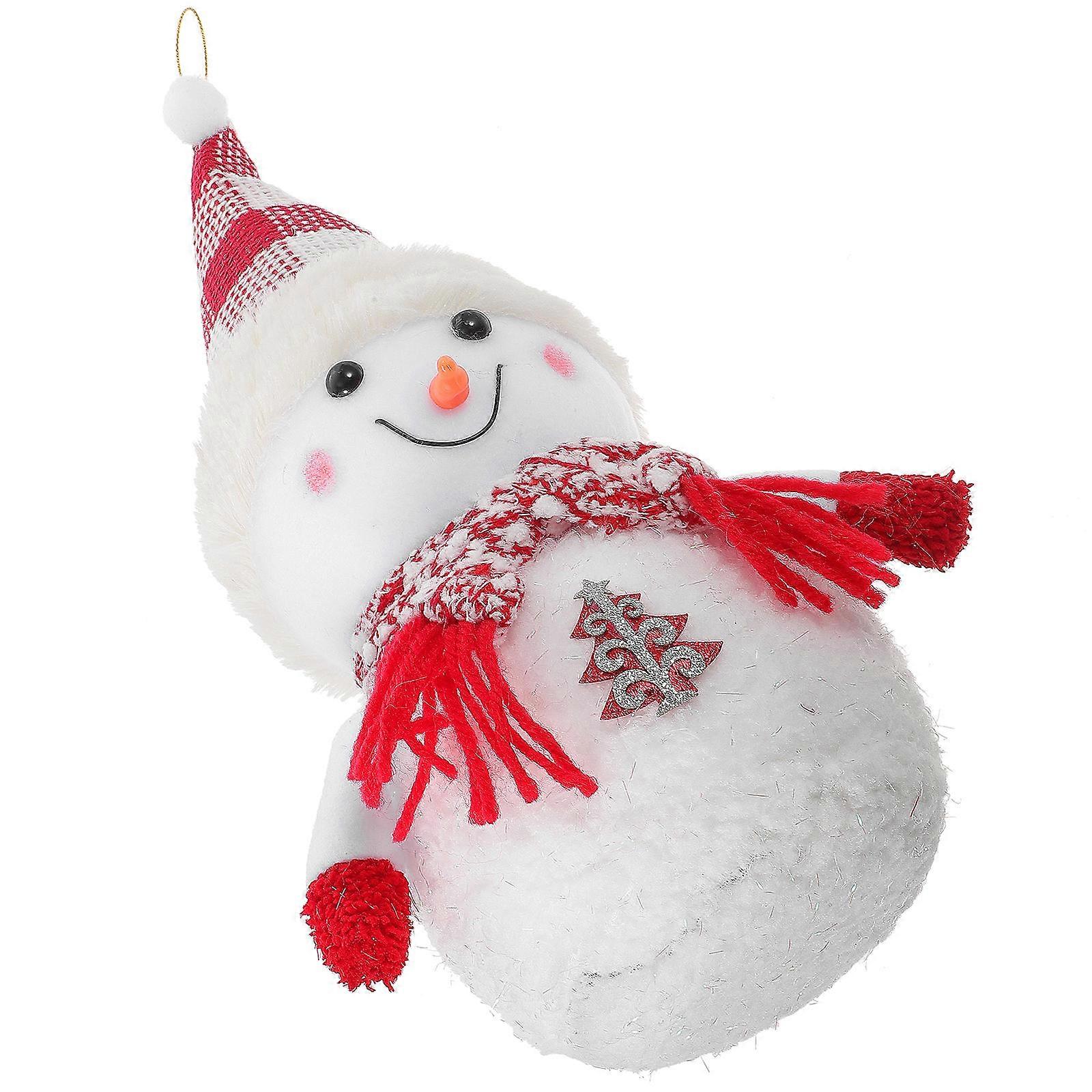 Snowman Ornament 1Pcs Multi Color Cloth Snowman Statue Christmas Quality Craftsmanship for Decor