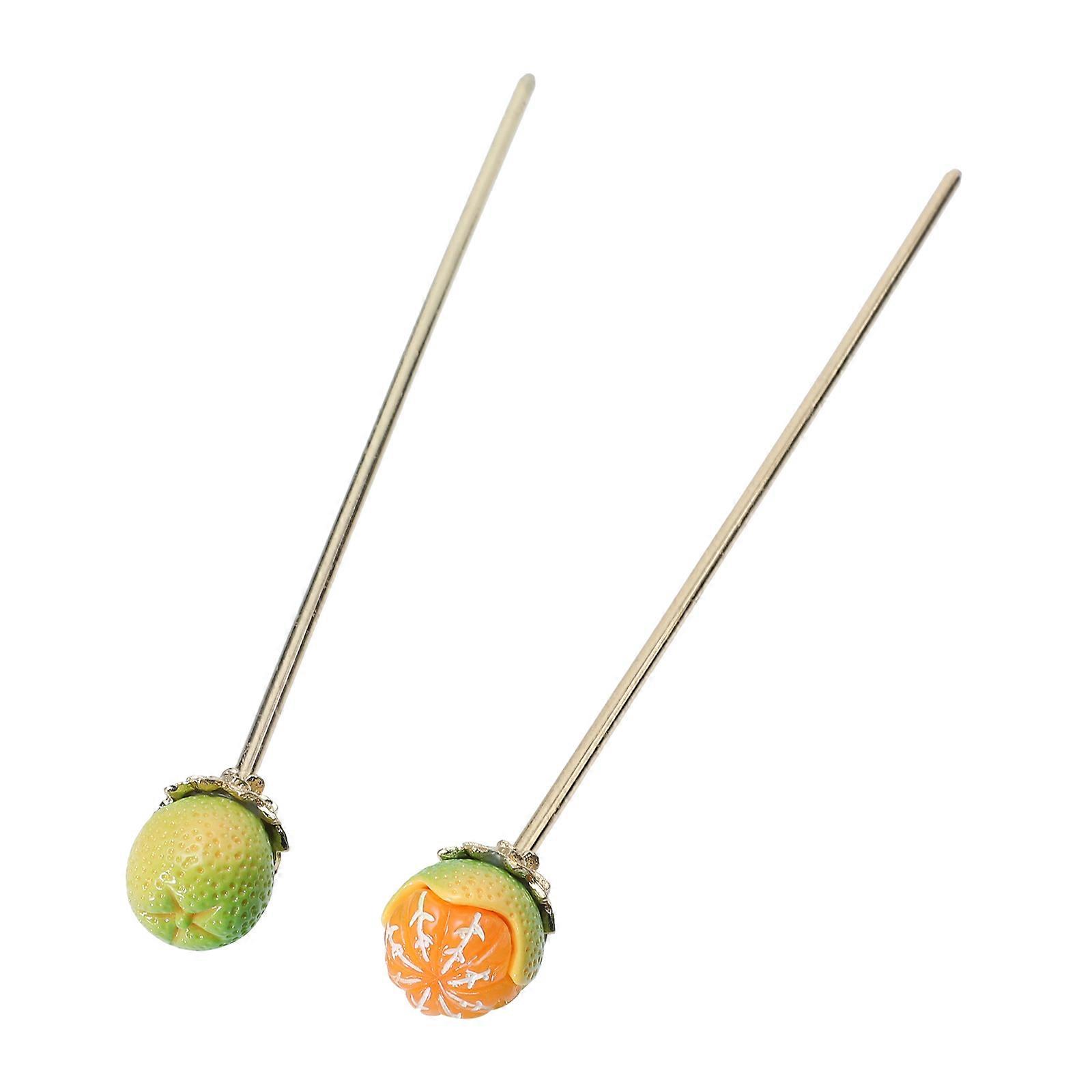 Green Metal Hairpin Accessories for Home Chic Elegant Design with Unique Fixing 2 Pcs