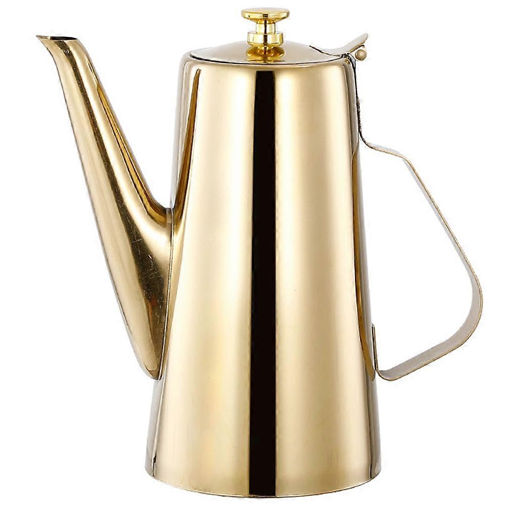 Water Pitcher Stainless Steel Kettle Home Users Filtering Golden 1Pcs