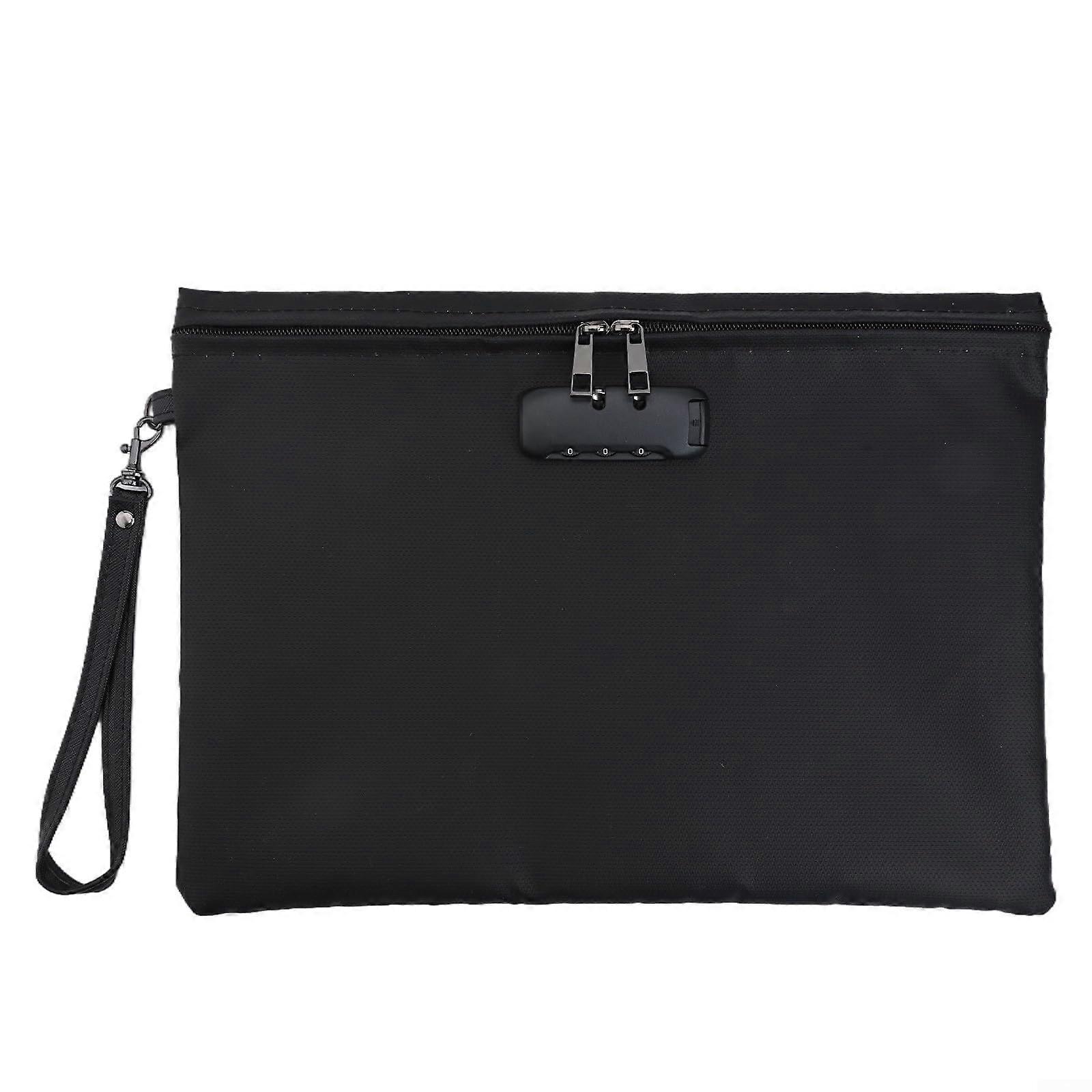 Fireproof Waterproof Document Bag with Combination Lock, Ideal for Secure Storage of Valuables in Any Environment