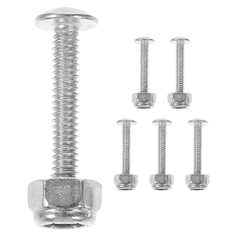 6pcs Table Football Tabletop Game Table Hardware Accessories Foosball Table Replacement Parts Little Man Player Screws Nuts Table Football Screws Silv