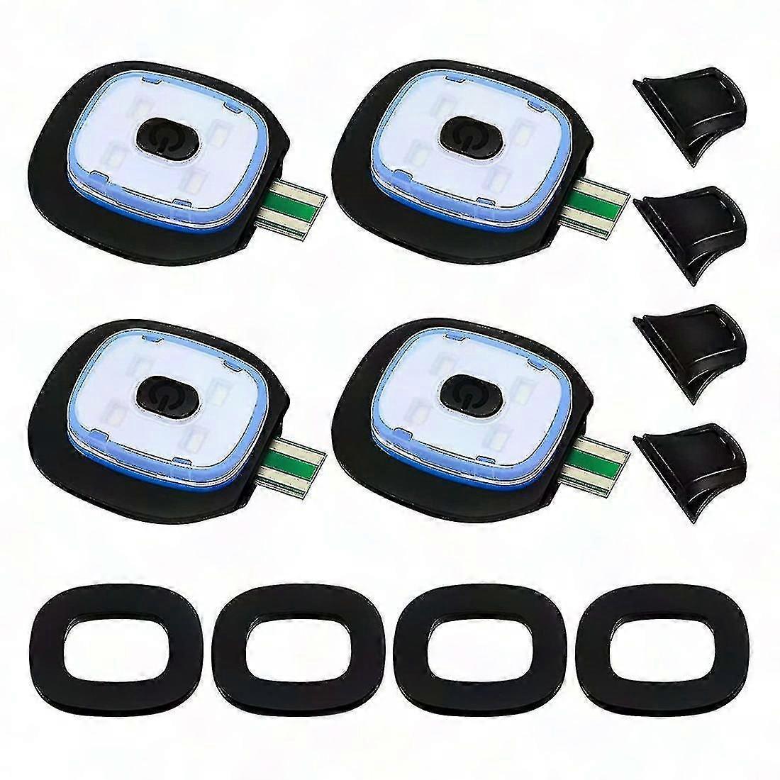 Rechargeable LED Knit Beanie Hat Light - 4 Pack with Strong, Medium & Weak Light Modes