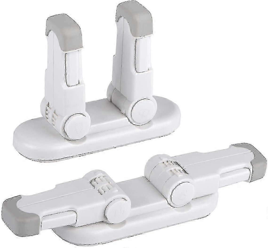 2-pack barnsäker dörrstoppare - halkfri och infällbar design