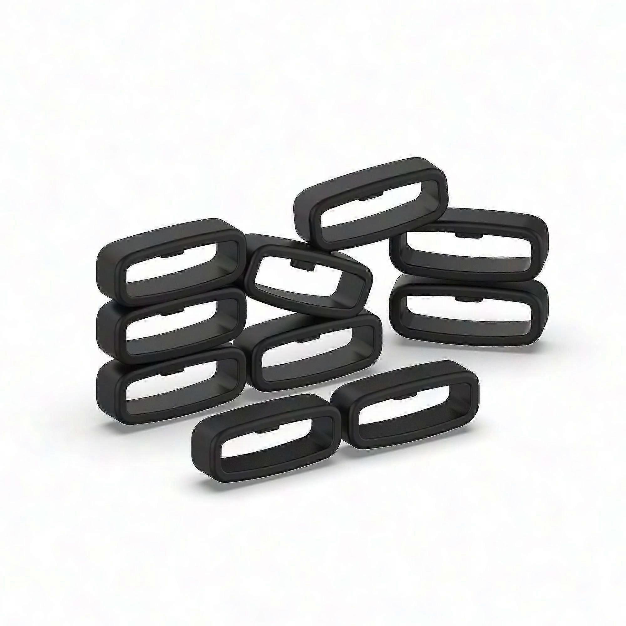22mm Black Watch Strap Loop 10-Pack for Replacement