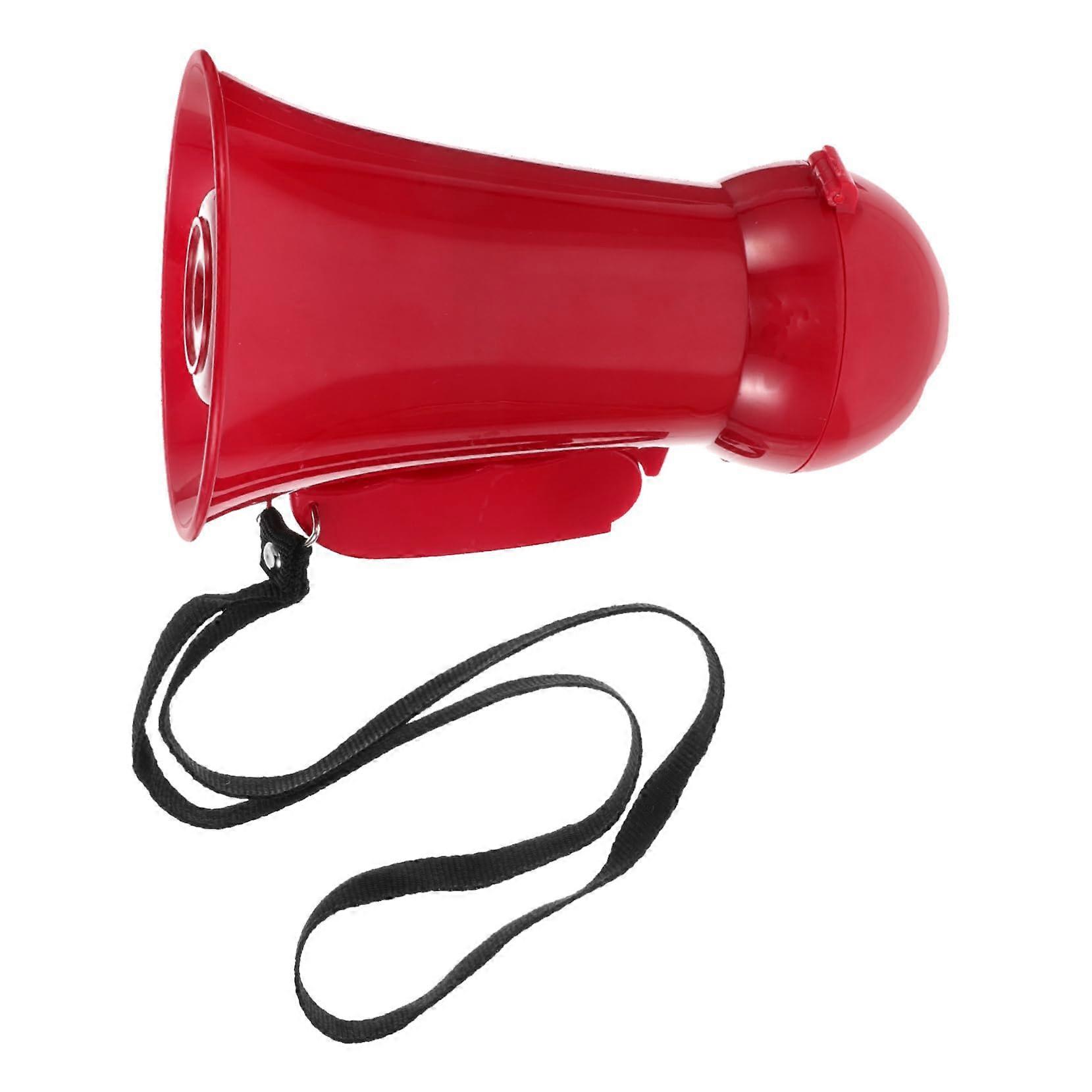 Portable Red Megaphone Loudspeaker, Handheld Horn Speaker for Weddings, Groomsmen Fun, Shouting Games, Party Enhancer