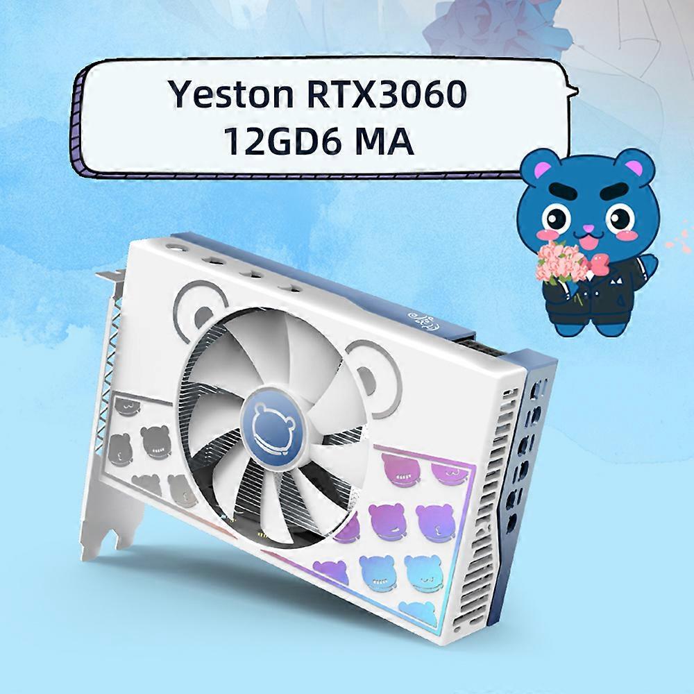 Yeston RTX3060-12G D6 MA Gaming Graphics Card 12G/192bit/GDDR6 Memory 15Gbps Memory Speed DP*3+HD*1 Output Interfaces