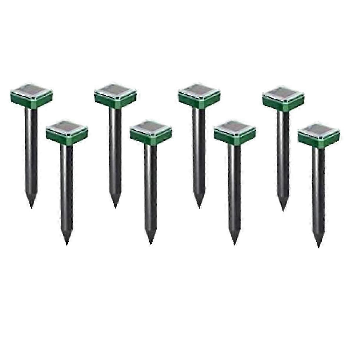 8 Pcs Outdoor Solar Ultrasonic Snake Mole Repeller Garden Yard Farm