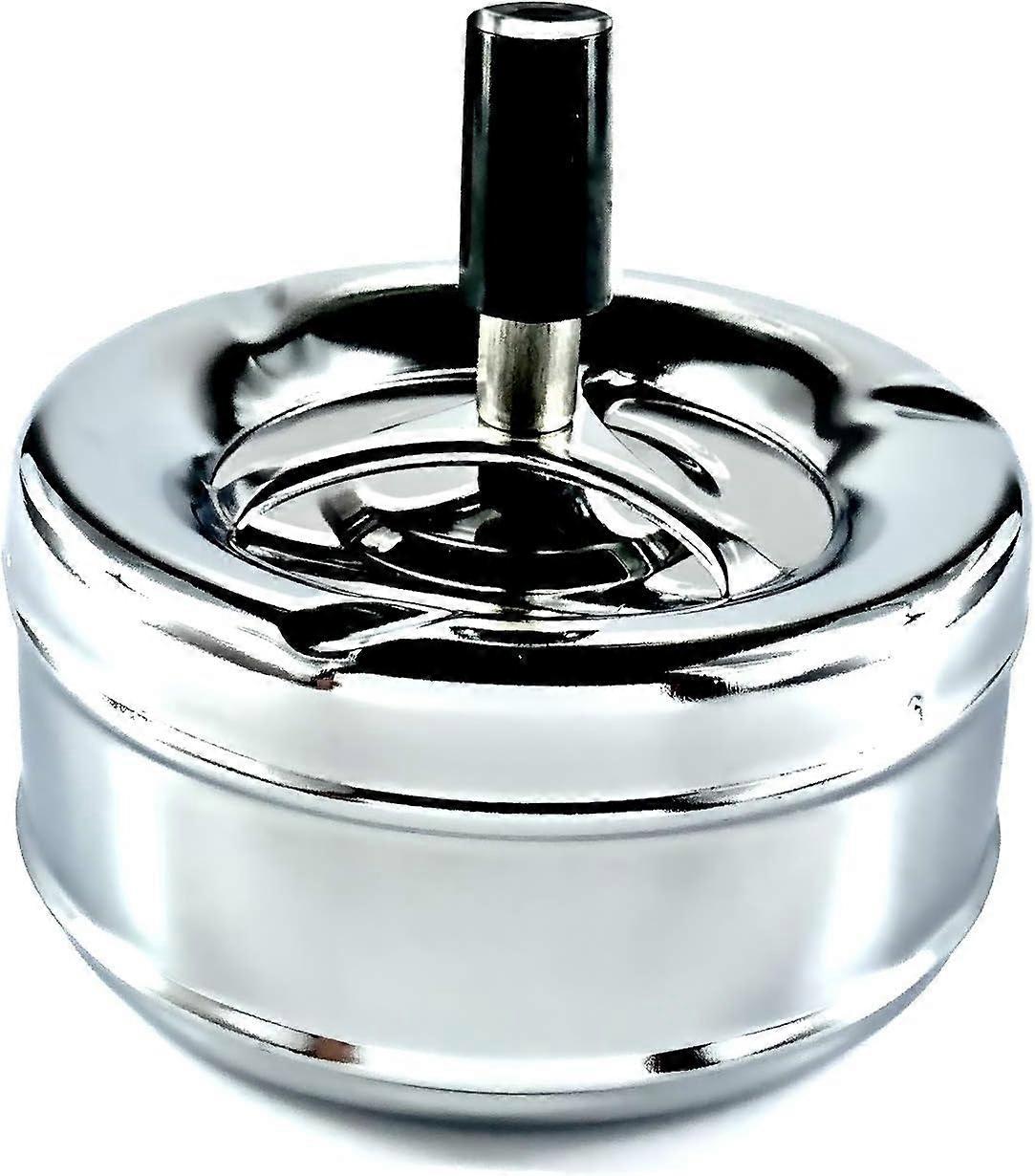 Extra stor kromspinnande askfri askkopp | Premium vindtät askkopp utomhus