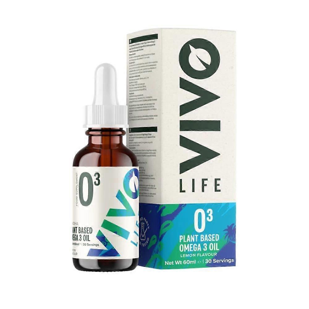Vivo Life Omega 3 Plant Based Liquid - lemon flavour 60ml - 3 Pack
