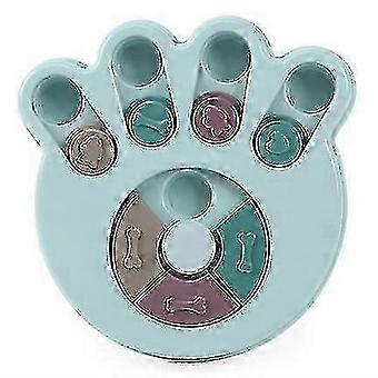 Slow Feeder Dog Puzzle Toy for Wet and Dry Food, Treat Dispenser, Digestion Aid, Interactive Brain Game, Blue