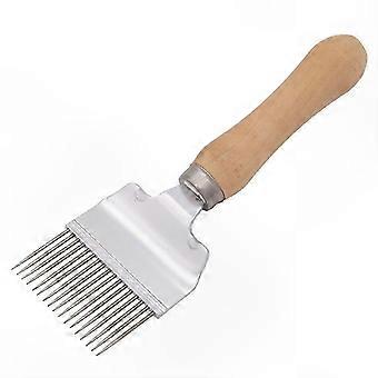 Stainless Steel Honey Comb Lifter with Wooden Handle for Beekeeping Tools