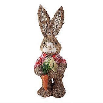Ostern Stroh Kaninchen 14'' Hase mit Karotte Home Party Dekor