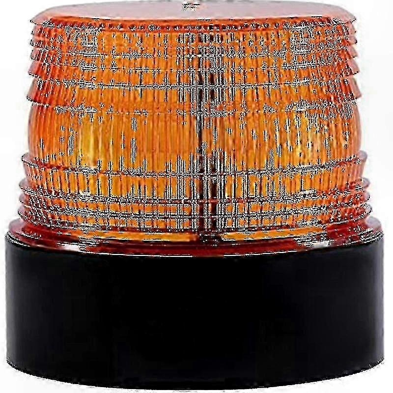 Amber 12V 12W Rechargeable Strobe Light with Magnetic Base, Waterproof Emergency Beacon, 200m Visibility Range