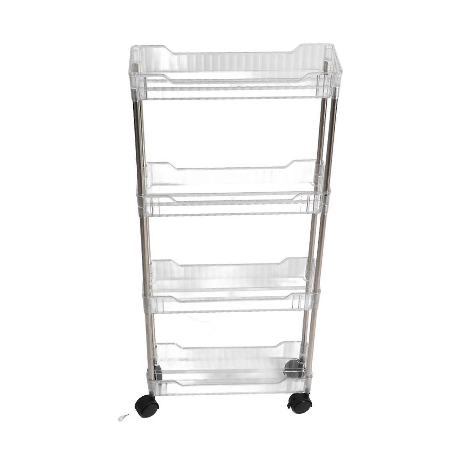 Bathroom Gap Shelf Bathroom Cosmetics Transparent Storage Rack Multi Layer Bathroom Organizer