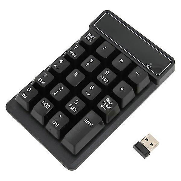 Wireless Number Pad 19 Keys 2.4GHz Wireless Portable Ergonomic Design Waterproof Lightweight Numeric Keyboard