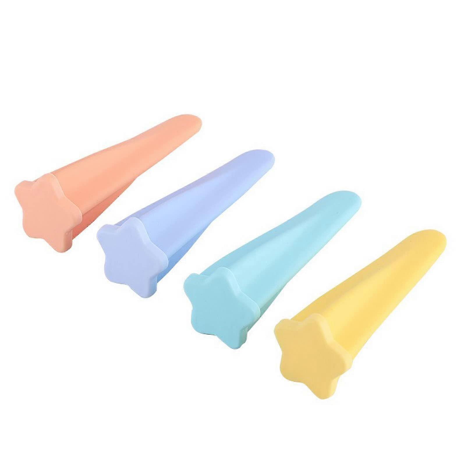 Ice Lolly Moulds, Silicone Popsicle Moulds with Lids, 4 Pack Kitche...
