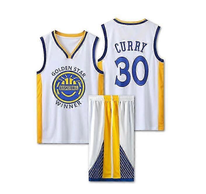 #30 Stephen Curry Basketball Jersey Set Warriors Uniform For Kids T...