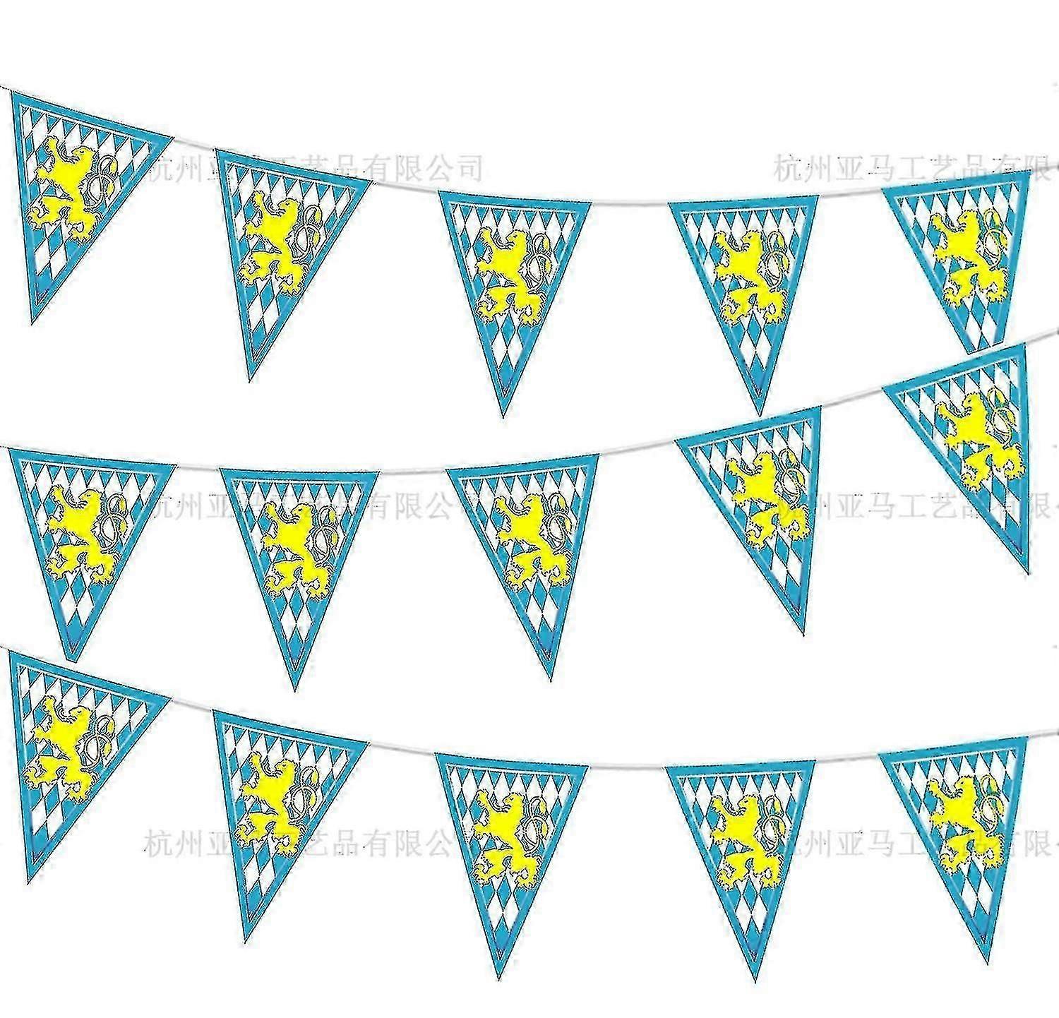 Pack of 15 Oktoberfest Flags, Great for Adding Bavarian Flair to Celebrations in the UK