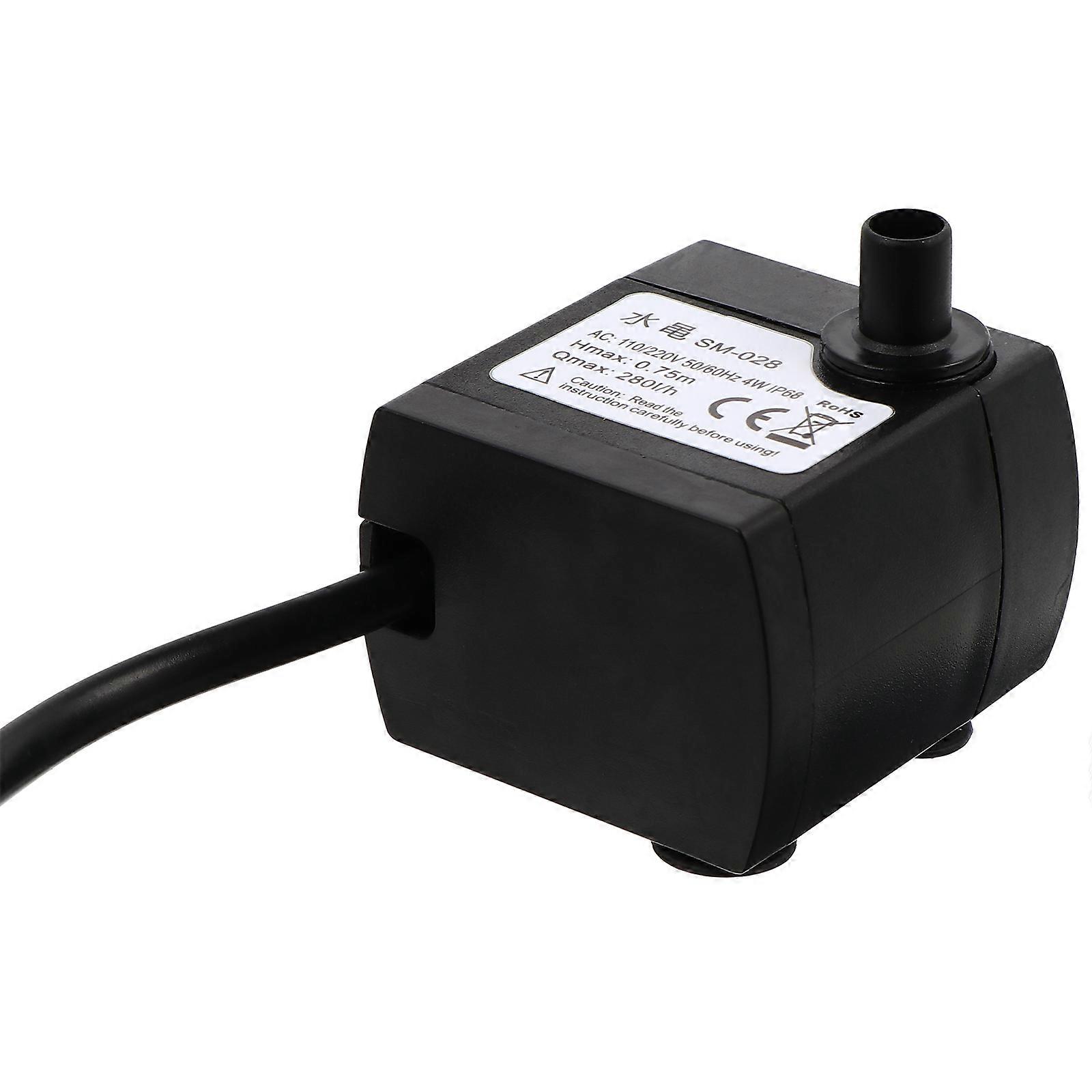 Flow Adjustable Underwater Pump For Hydroponic Systems Reliable Low Noise Black Pump Ideal For Water Gardens 1Set