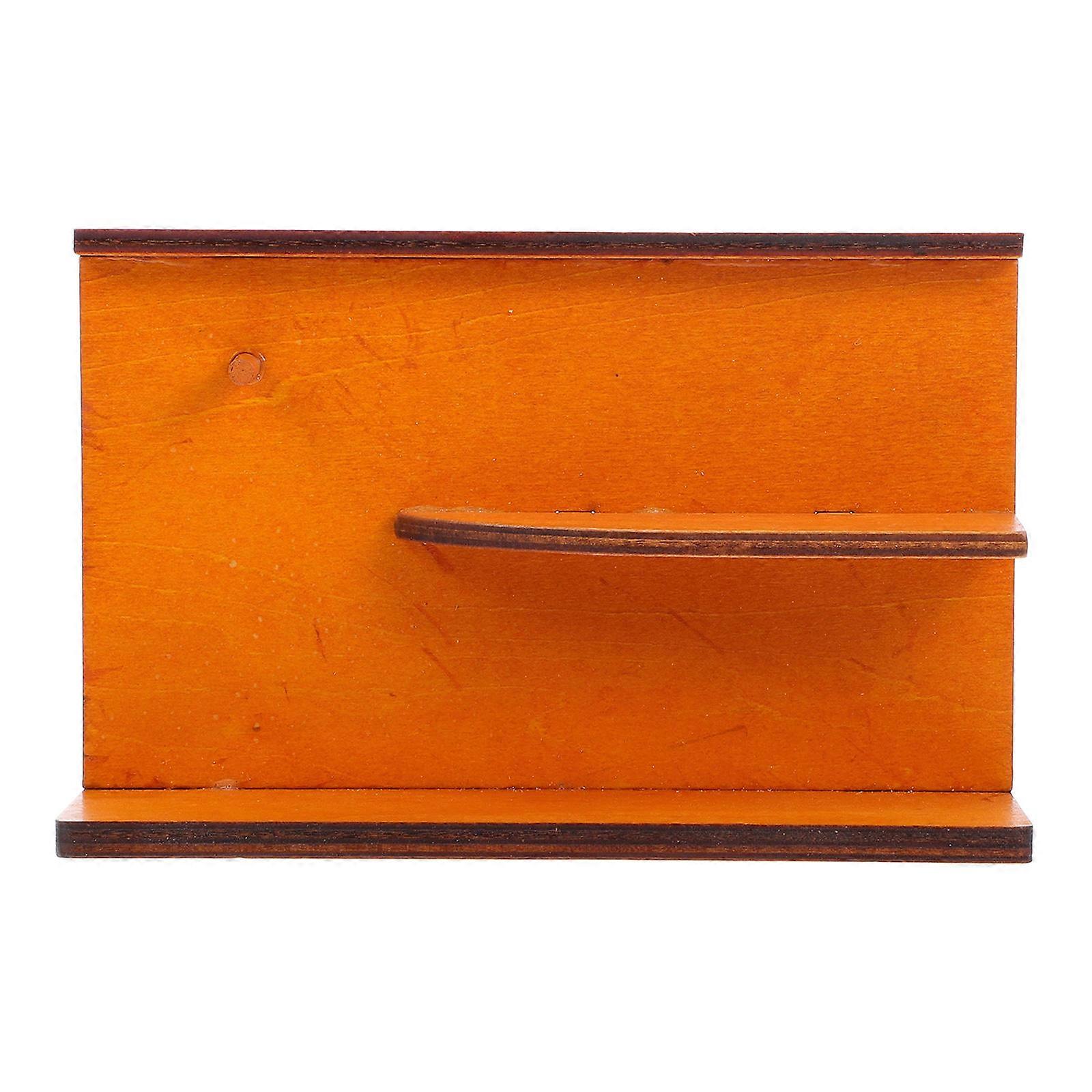 Miniature Bakery Store Backdrop for Decor with Brown Wood