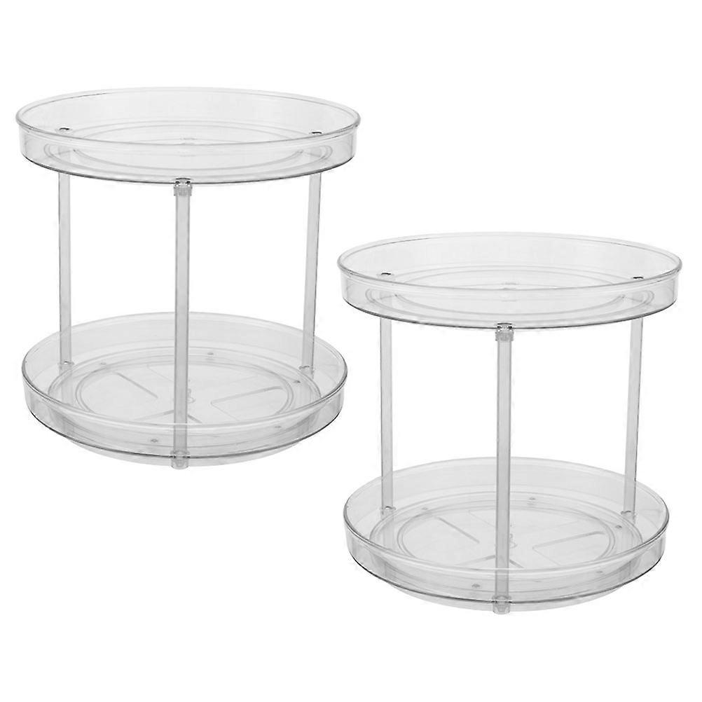 Countertop Organizer Kitchen Rack Small Objects Sleek 23.50X23.50X21.60CM Plastic Materials 2Pcs