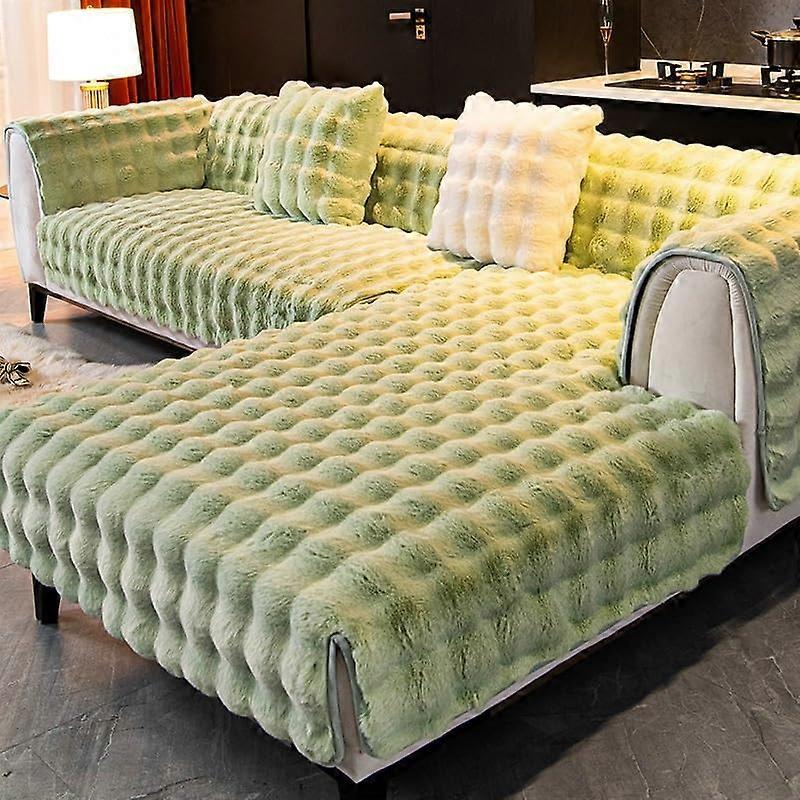 Sofa Cushion Four Seasons Non-Slip Thickened Backrest Cover Living Room Modern Plush Seat Cushion Light Grey 90x90cm 1pc