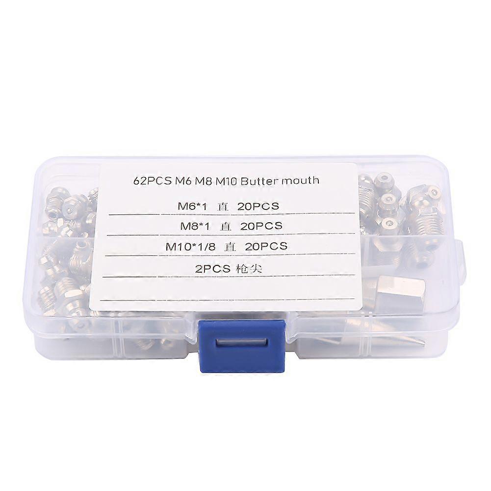 Metal Replacement Grease Nipple Fittings Pack Set Mechanical Lubrication Part