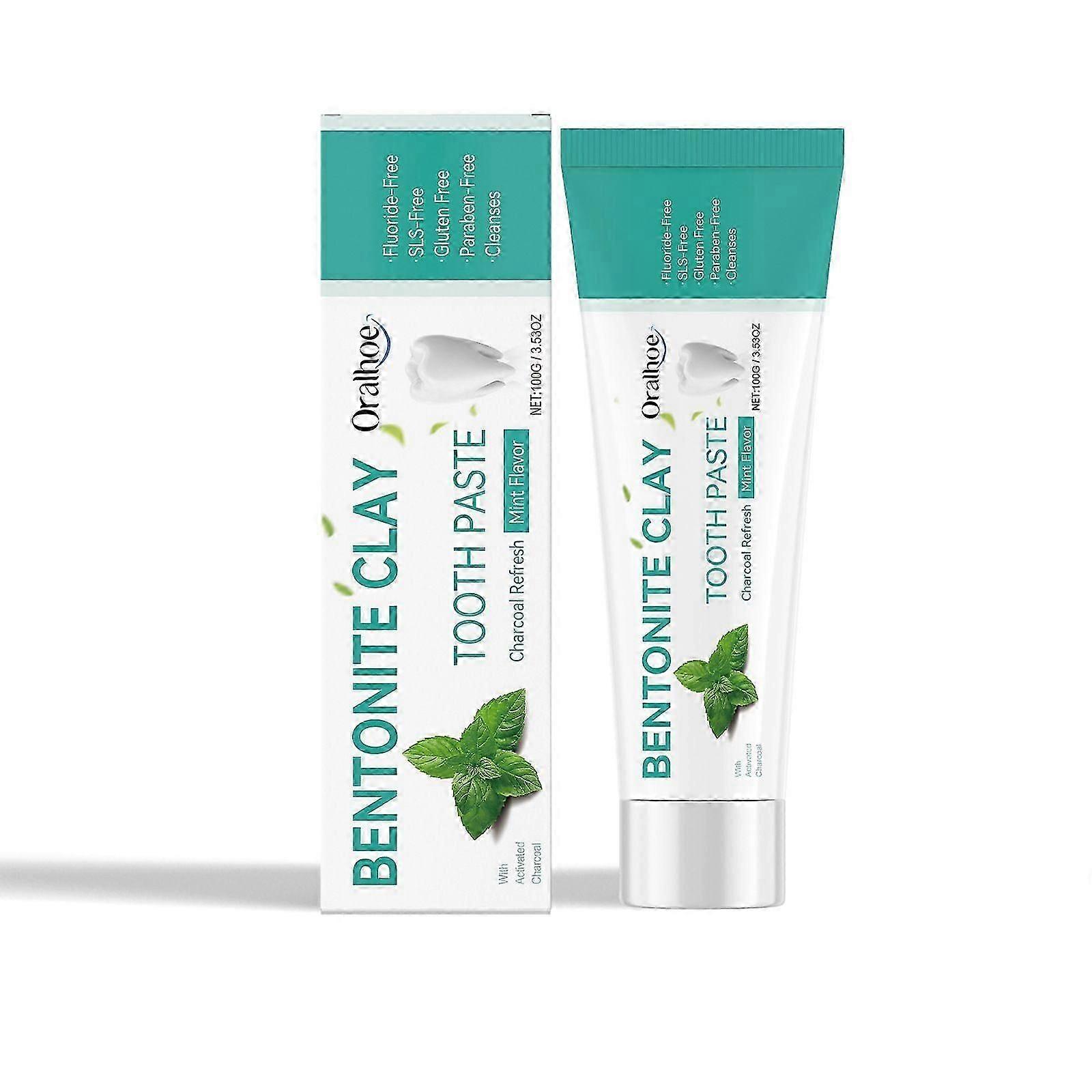 Hydroxyapatite Toothpaste, Bentonite Clay Toothpaste, Fluoride-Free Toothpaste for Sensitive Teeth, Gentle and Effective Formula