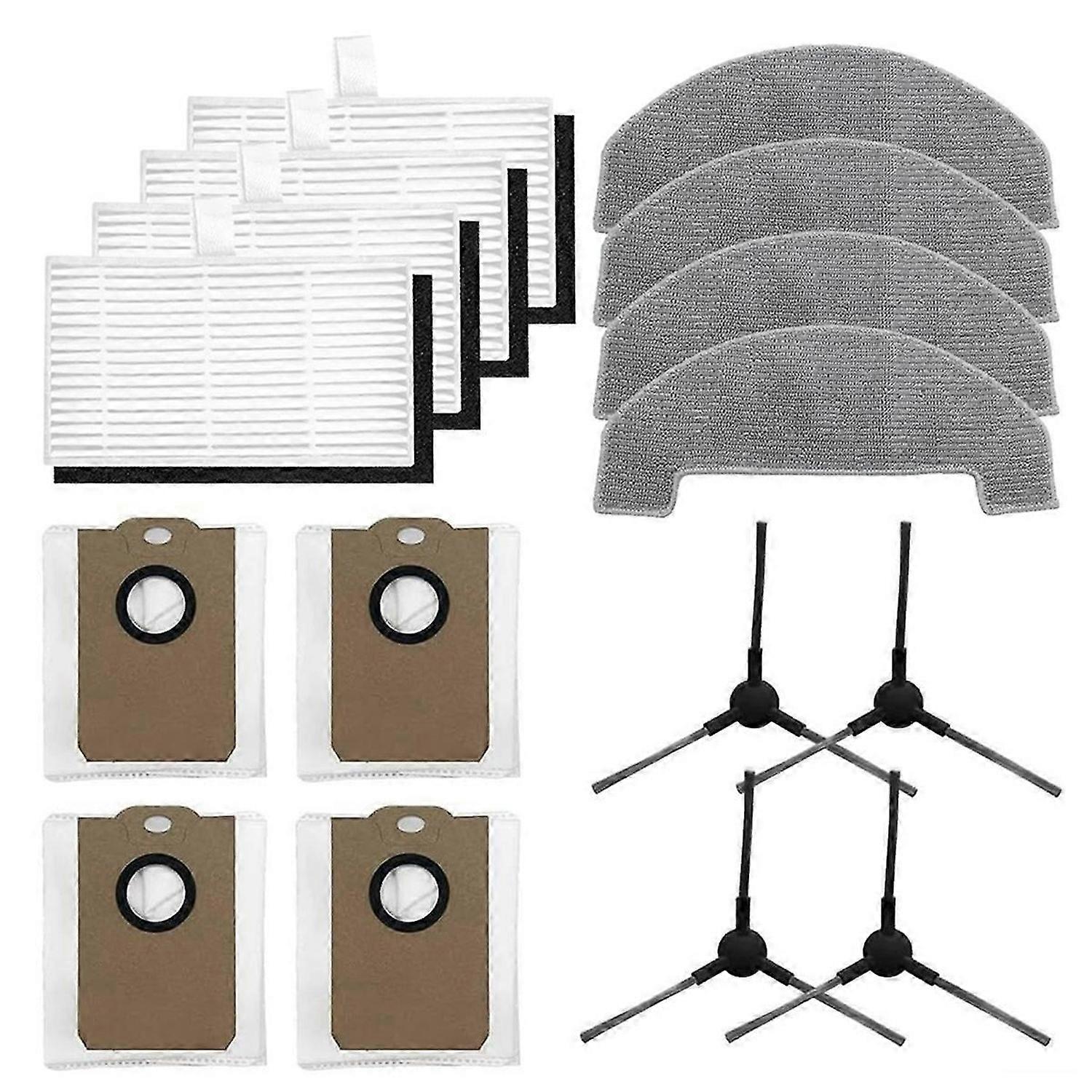 16PCS Replacement Parts for MONSGA MS1 MAX Robot Vacuum Accessories Filters Side Brushes Mop Cloth D
