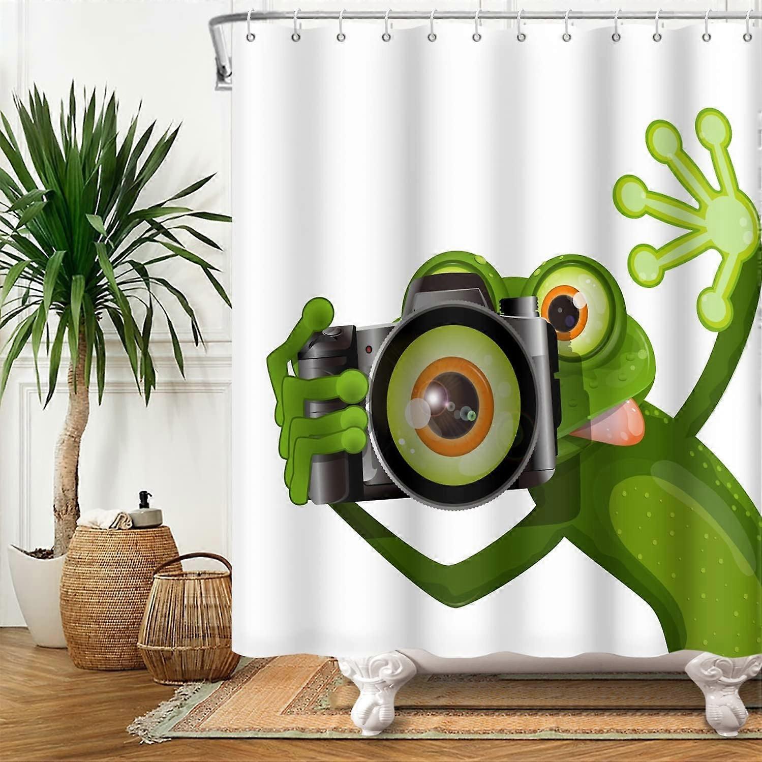 Cute and Fun Frog Shower Curtain