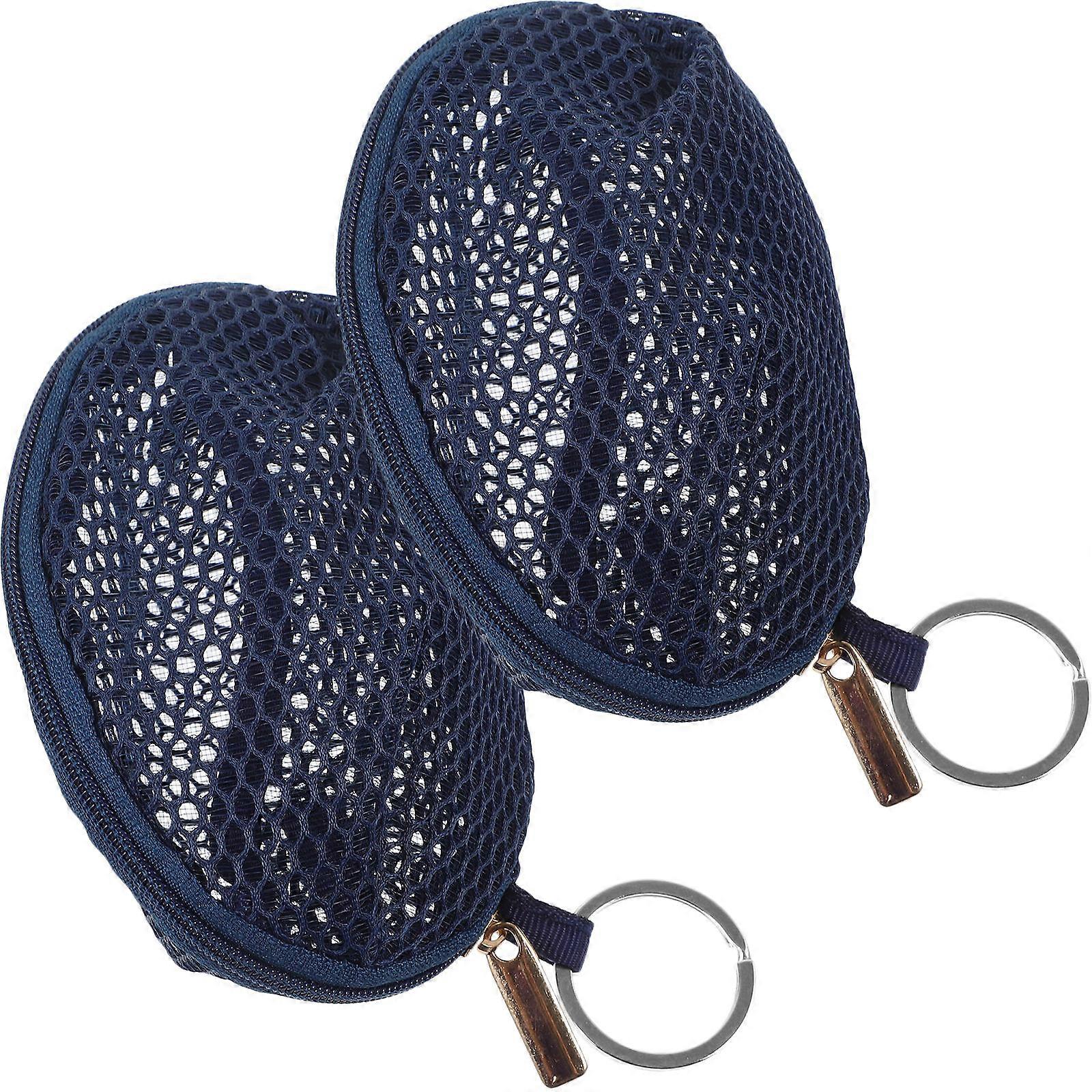 Travel Mesh Cloth 2Pcs Storage Bag for Cosmetic and Coin Use