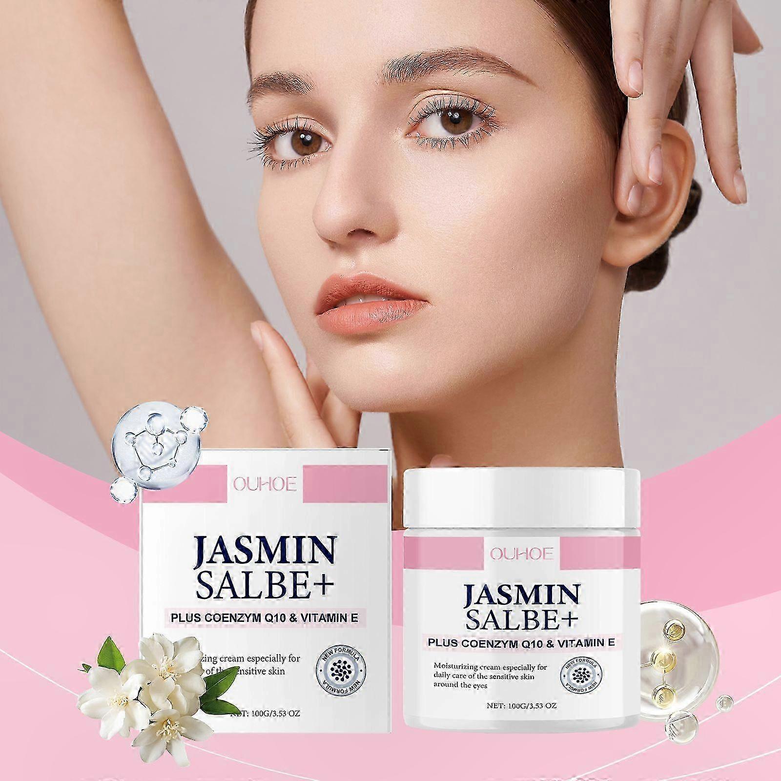 Anti-Wrinkle Eye Cream with Jasmine and Collagen, Firms Skin, Reduces Fine Lines and Dark Circles