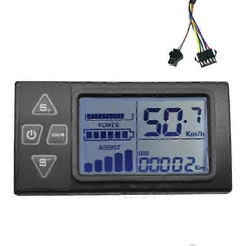 24V 36V 48V 60V S861 LCD Ebike Display Dashboard Meter for Electric Bike BLDC Controller Control Panel(SM Plug)