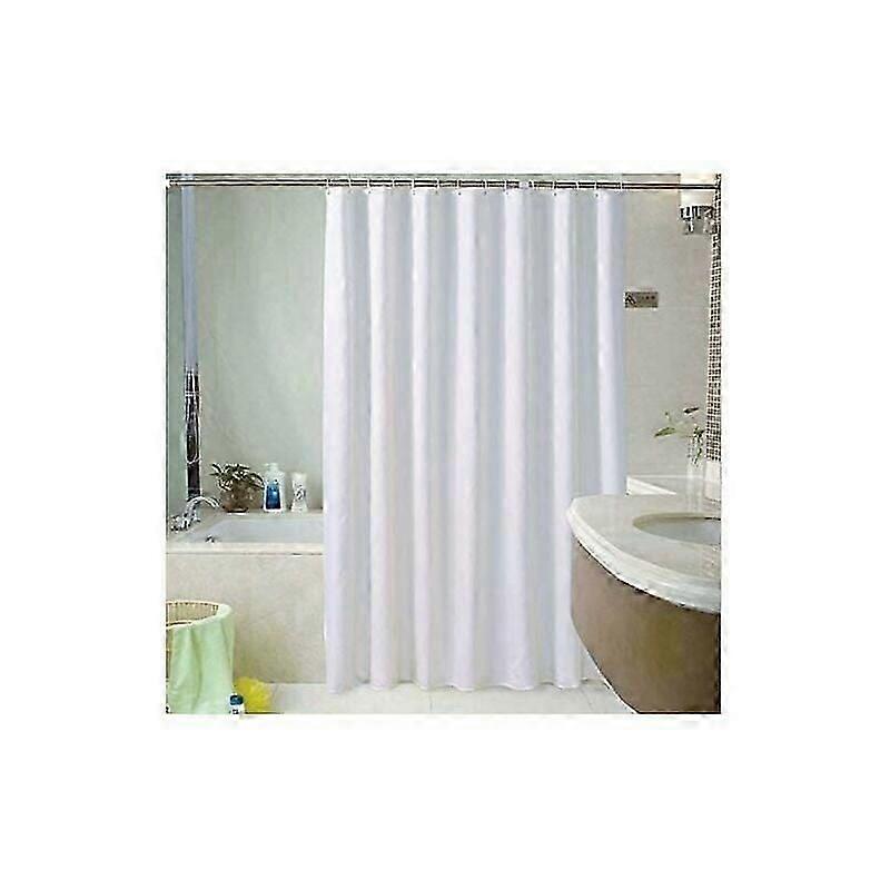 Plain Shower Curtain - White 180 x 220 cm - Extra Long