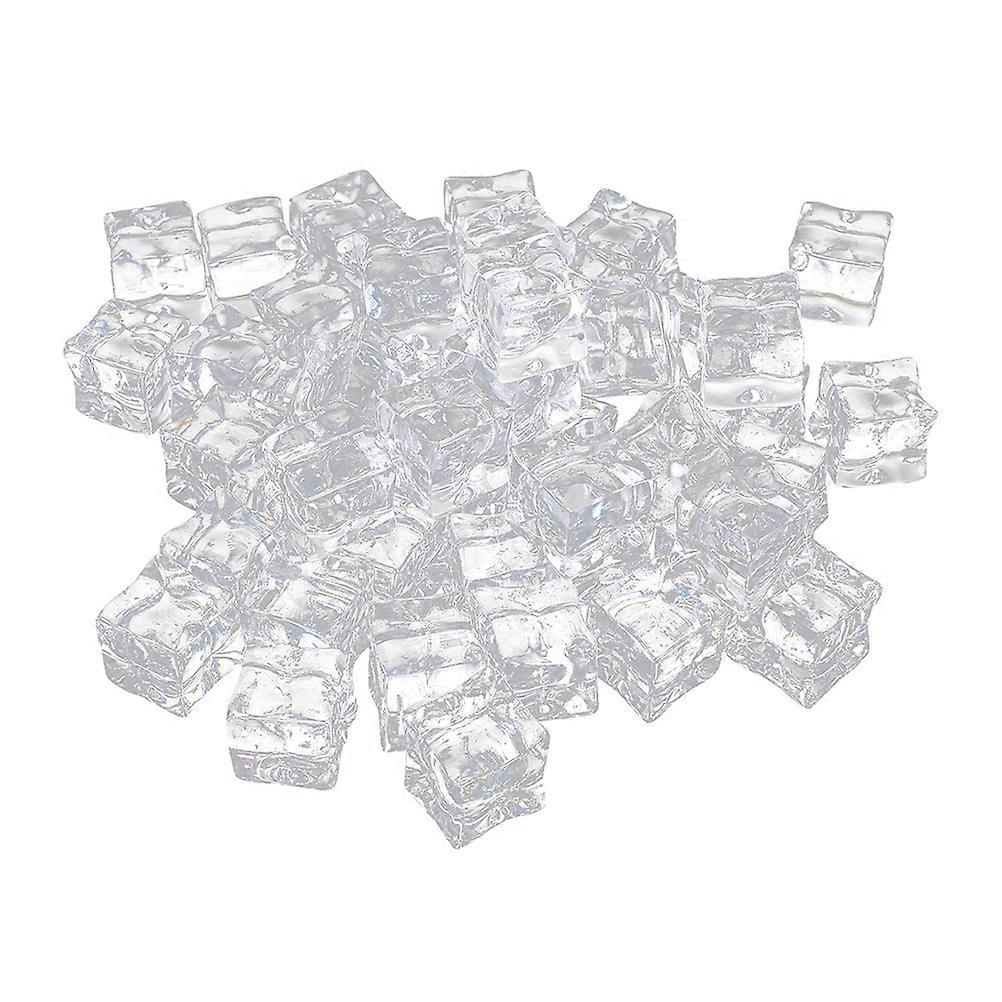 Fake Ice Cubes Clear Acrylic Cubes for Home Use 200Pcs Set